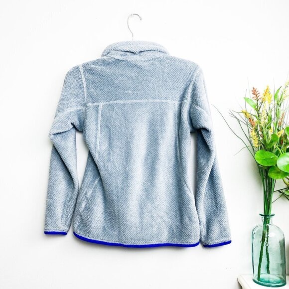 🦋 PATAGONIA Gray Purple Re-tool Synchilla Pullover XS - Picture 4 of 5